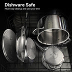 Duxtop Whole-Clad Tri-Ply Stainless Steel Induction Cookware Set, 9PC Kitchen Pots and Pans Set