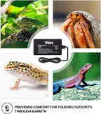 iPower 4x7 Inch Reptile Heat Pad Under Tank Heater, Energy-Efficient & Waterproof Design Terrarium Warmer Mat for Turtles, Lizards, Snakes, 2 Pack