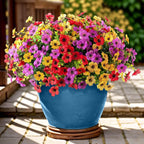 Artificial Flowers Fake Plants for Outdoors Summer Decoration, 13 Bundles Silk Realistic UV Resistant Faux Flowers for Outside Planter Porch Yard Patio Garden Home Indoor, Mix
