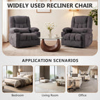 Swivel Rocker Recliner Chair with Vibration Massage and Heat Ergonomic Lounge Chair for Living Room with Rocking Function and Side Pocket, 2 Cup Holders, USB Charge Port