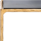SAFAVIEH Couture Collection Jessa Brass Base & Black Marble Top Rectangular Console Table, Fully Assembled