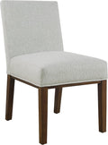 HomePop Kolbe Upholstered Dining Chair - Sustainable Gray Woven, 19.5" Seat Height, Ideal for 29-31 Inch Tables (Single Pack)
