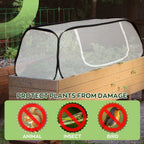 Raised Garden Bed Cover with Frame-4x2x1.3ft Garden Greenhouse Cover with Zipper Door,Garden Rows Accelerator Plants Cover for Vegetable & Flower Beds