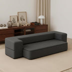 10 Inch Folding Sofa Bed Memory Foam Futon Chair Bed, Modern Fold Out Couch | Full Size Convertible Sleeper Sofa for Living Room, Foldable Floor Guest Mattress, Dark Grey