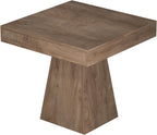 Square Dining Table, 31.5-inch Dinner Table for 2-4 People, Kitchen Table with Load-Bearing Trapezoidal Base, for Home, Dining Room, Small Space, Brown