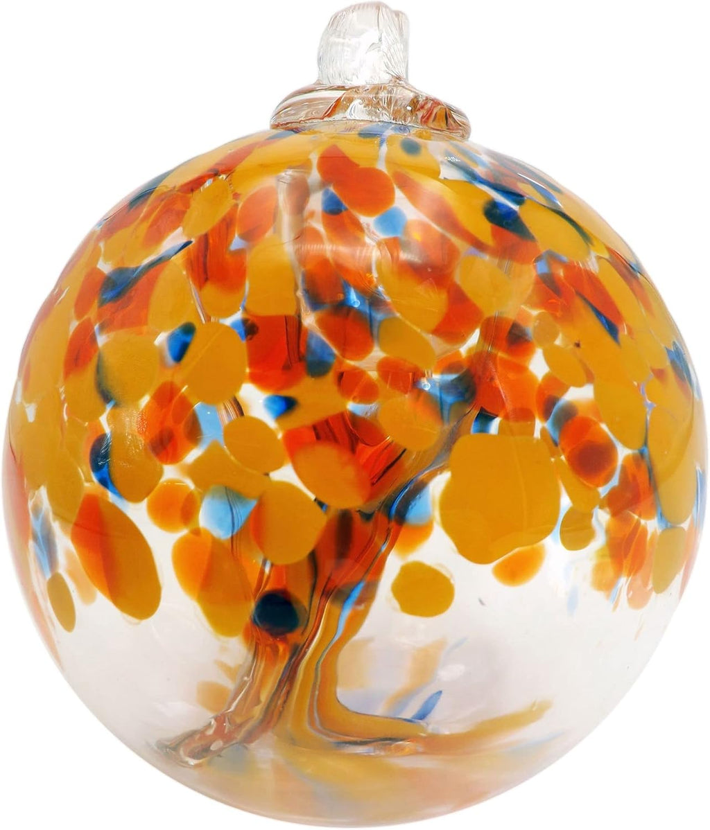 Dale Tiffany Hand Blown Glass, 8" Diameter Aura, Tree of Life Collection, Witch Globe Hanging Garden Indoor/Outdoor Decorative Ornament Gazing Ball