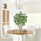 Ficus Leaves Artificial Branches 41.3" Faux Ficus Tree Branches Fake Greenery Plant Spray for Tree DIY Arch Wedding Bouquet Wreath Wall Decor - 3PCS