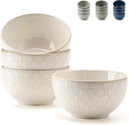 White Ceramic Bowls Set of 4, 25.3Fl Oz Pocerlain Soup Bowls 5.8" Cereal Bowls Rice Bowls for Kitchen, Serving Bowl Set for Entertaining, Dinner, Party - Housewarming Gift Idea