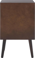SAFAVIEH Home Collection - Pomona Dark Chocolate Nightstand, 3-Drawer Accent Table, Mid-Century Storage Cabinet (CHS5700E)