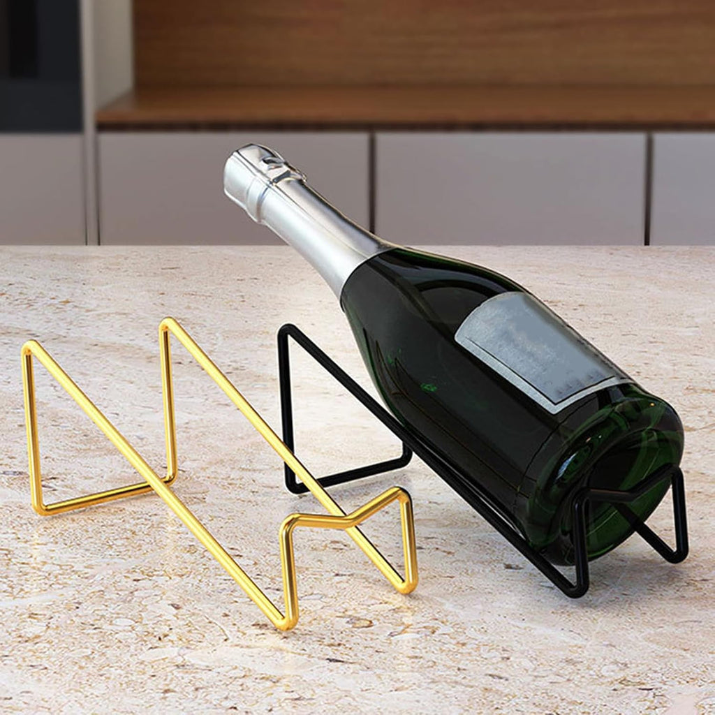 Wine Rack Metal Countertop Wine Rack, Iron Wine Bottle Holder & Beer Shelf Modern Wine Storage Organizer for Home Bar Decor Vertical Display Stand for Champagne & Drinks Sturdy & Elegant Des