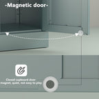 71" Tall Metal Pantry Cabinet, Freestanding Kitchen Storage with Adjustable Shelves, Modern Steel Cabinet for Home