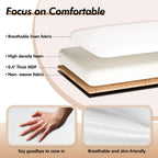 ZZW Storage Ottoman Bench, 51" Upholstered Bench & Ottoman with Safety Hinge, Tufted Bed Bench with Rolled Arm and Nailhead Trim, End of Bed Storage Bench for Bedroom, Living Room, Entryway White