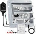 Criditpid 12 Inch Shutter Exhaust Fan, 970 CFM Wall Mounted Fan, Attic Vent Fan with Speed Controller and Thermostat for Greenhouse, Garages, Warehouse, Shed, Basement, Chicken Coops Ventilation.