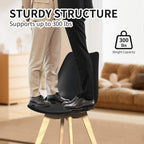 Dining Chairs Set of 4, Mid-Century Kitchen & Dining Room Chairs with Wood Legs and Cushion, Leather Dining Chairs Set for Living Room, Kitchen, Black 4 Pack