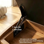 Shoe Rack Bench,2 Tiers Shoe Bench with Storage with Flip-Top,Wood Shoe Rack for Entryway,Hallway(Solid Upholstered Seat,31.5")
