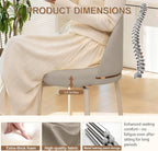 Modern Dining Chairs Set of 4, Swivel Upholstered Dining Chair with Metal Legs, Curved Backrest for Dining Room, Restaurant, Grey