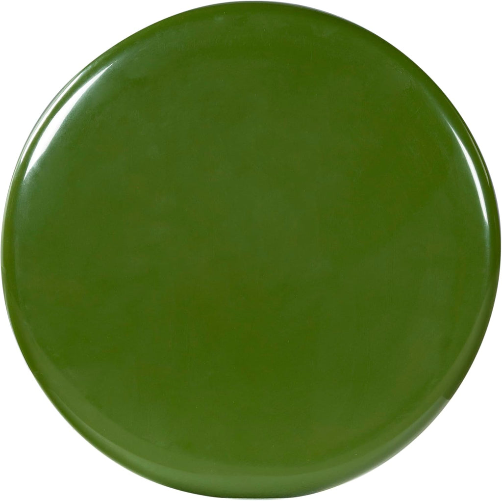SAFAVIEH Couture Collection - Noelly Olive Green Concrete Accent Table, Contemporary Swirl Pedestal Side Table, High Gloss Finish, Fully Assembled (SFV2621C)