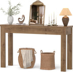 Armocity Console Table for Entryway, 47" Farmhouse Sofa Tables Narrow Long | Entry Way Table Behind Couch, Hallway Table for Entrance, Living Room, Foyer, Brown Oak