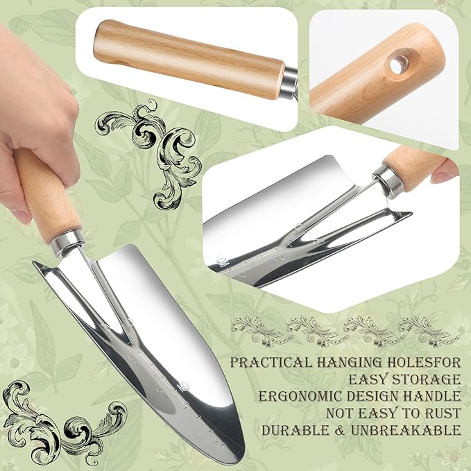 Gardening Tools Set, 11 Piece Garden Hand Tools, Garden Tools Set with Rust-Proof,Fashion and Durable Garden Tools Organizer Handbag Perfect Gardening Gifts for Mothers Day & Outdoor (Purple)