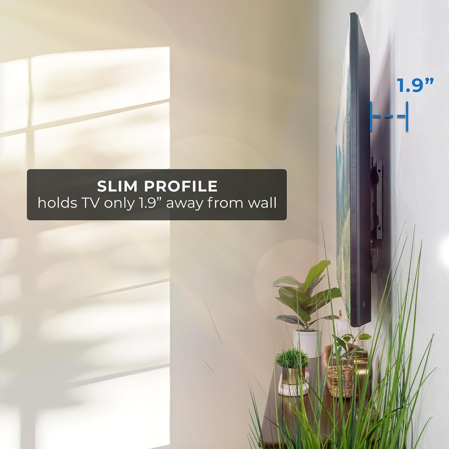 Mount-It! Tilting TV Wall Mount Bracket for 42-80 Inch TVs | Universal TV Mount with Low Profile Design, Supports 110 lbs | Quick Release Lock | Fits 16" & 24" Studs | Max VESA 600x400mm