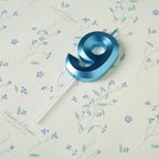 2.76 inch Blue 9 Birthday Candles,3D Number 9th Cake Topper for Birthday Decorations No 19 91 92 93 94 95 96 97 98 99