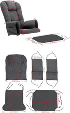 5Pcs Glider Rocker Cushions Set Velvet Glider Rocker Replacement Cushions with Side Storage Pockets, Washable Non Slip (Pink)