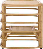 SAFAVIEH Home Collection - Maestro Natural Rattan Accent Table, Tropical Boho Design, Fully Assembled (ACC5400A)