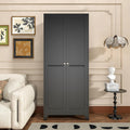 75" Metal Kitchen Pantry Cabinet with Dual Opening Design, Tall Storage Cabinet with Large Capacity, Freestanding Cupboard,Ideal for Small Space Organization, Black