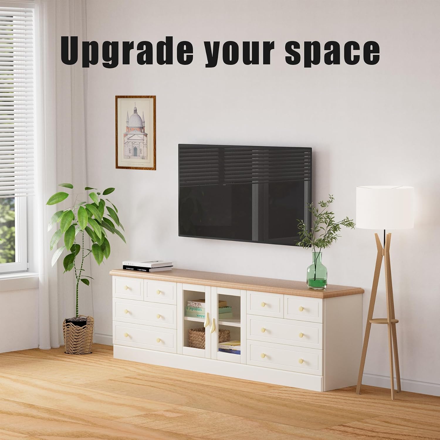 KAMIWI 1.2" Ultra Slim Fixed TV Wall Mount for 12-55 Inch TVs up to 100lbs | Low-Profile Flush TV Mount, Universal TV Wall Bracket, Fits 16"/24" Wood Stud, Max VESA 400 x 400 mm, Easy Installation