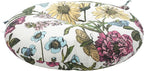 Bistro Chair Cushions 15 inch,Set of 2,Tufted Round Chair Cushions with Ties,15"x15"x4",Water Resistant Round Seat Cushion for Barstool Chairs,Patio Garden Kitchen Outdoor Furniture(Butterfly Flower)