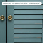 Farmhouse Sideboard Cabinet - Versatile Storage for Kitchen, Buffet Living Room, Hallway, Shoe & Bathroom - 22" W x 11.75" D x 36.75" H, Teal
