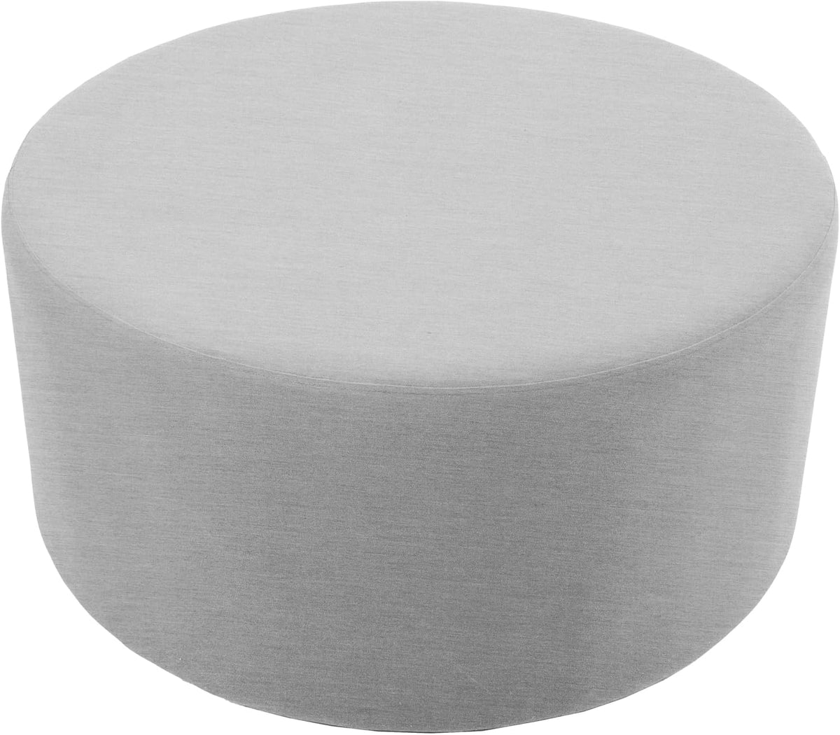 FDP 36" Round Oversized Outdoor Ottoman Featuring Sunbrella Fabric - Weather-Resistant, Fade-Resistant, Fully Assembled Patio Furniture for Backyard or Poolside Seating, 18" H - Canvas Granite
