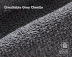 AMERLIFE Upholstered Storage Ottoman Footrest, Charcoal Grey | Storage Ottoman Footrest, Hidden Storage Compartment, Soft Upholstered Comfort