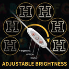 Light Up Letters H, Led Marquee Letter Lights Neon Sign, 13" Height Decorative Lighted Alphabet Number, Battery/USB Powered Led Letters Lights for Wedding, Birthday, Party, Christmas or Home Decor
