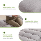 38-inch Grey Fabric Storage Ottoman Bench with Hinged Lid - Long End of Bed Bench for Bedroom, Living Room & Entryway, Footrest Seat Trunk