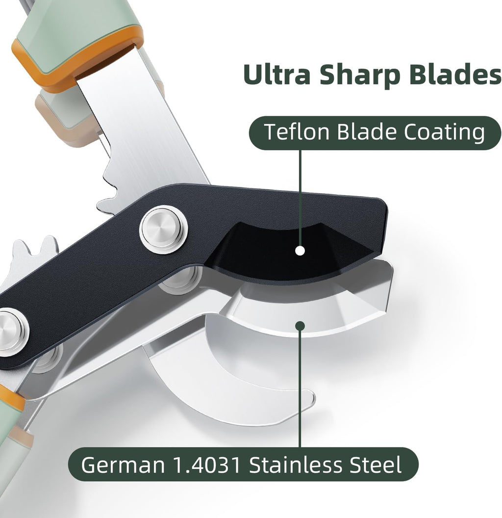 PrunePro Loppers for Tree Trimming Branch Cutter Heavy Duty Tree Pruner Rust Resistant Sharp Steel Blade Tree Limb Trimmer