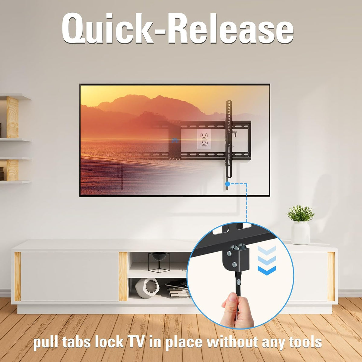 Mounting Dream Advanced Tilt TV Wall Mount for Most 42-90 Inch Flat TV | Universal TV Wall Mount Bracket with Full Extension up to 7 inch, Fits 16", 24", 32" Studs, Max VESA 800x400mm and 120LBS