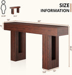 Airynee 63 Inches Long Console Table for Entryway with Drawers, Wooden Sofa Table Behind Couch, Industrial Entry Table for Living Room, Foyer, Hallway, Walnut