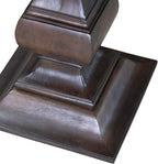 Liberty Furniture Provence Park Round End Table with Blue Stone Top for Living Room - Chateau Brown