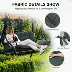 Outdoor Swing Cushion Replacement 71x40 in, Waterproof Porch Swing Cushions 3 Seater, 4 in Thick Bench Pad for Patio Garden Furniture