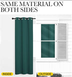 NICETOWN Patio Glass Door Panels - Blackout Curtains for Bedroom, Living Room and Dining Room (Hunter Green, 42x95 inches, 1 Pair)