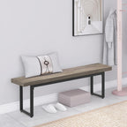 STHOUYN 59” Dining Bench Pair of 2 for 6-8 Person, Farmhouse Indoor Kitchen Table Benches, Bed Bench, Industrial Shoe Bench (Grey 2pcs)