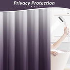 Naturoom Plum Shower Curtains for Bathroom,Ombre Cloth Fabric Shower Curtain Set with 12 Hooks Denim Blue Bathroom Decor 72 x 72