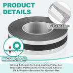 Frienda 2 Roll 82 ft Vented Polycarbonate Tape Dustproof Waterproof Self Adhesive Greenhouse Tape UV Heat Resistant for Polycarbonate Greenhouse Panel Roofing Multi Wall Panels Outdoor Repairs (25 mm)