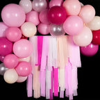PartyWoo Crepe Paper Streamers 4 Rolls 328ft, Pack of Light Pink Crepe Paper for Party, Wedding, Birthday & Baby Shower Decorations (1.8 Inch x 82 Ft/Roll)
