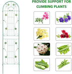 4 Pack Metal Garden Trellis 86.7" H Garden Fence Rustproof Trellis for Climbing Plants Support Roses Flower Outdoor Lawn Green-Blue Tall Trellis