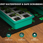 MARS HYDRO 10''x 20.75'' Seedling Heat Mat with Thermostat Heating Pad IP67 Waterproof, Easy to Clean, for Seedling, Germination, Clone, Reptile