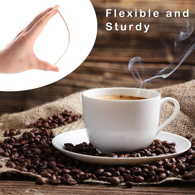 Wooden Coffee Stirrers Individually Wrapped, 500-Count 5.5 Inch Birch Stir Sticks, Natural & Eco-Friendly Disposable Wood Stirrers for Coffee, Hot Drinks, Cocktails, Coffee Bar Accessories ﻿