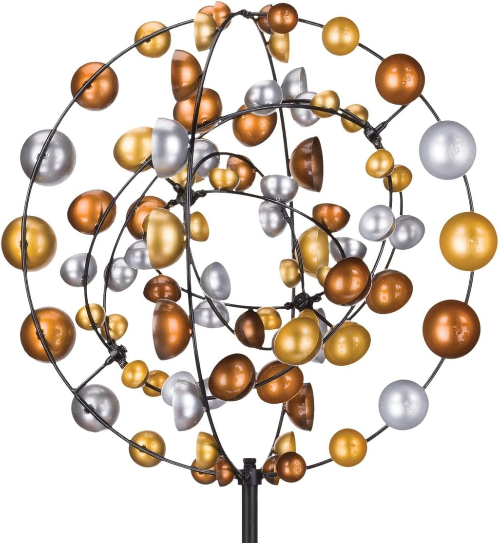 Regal Art & Gift Gyroscope Wind Spinner – Metal Yard Decorations Outdoor | Kinetic Garden Spinner for Lawn, Pathway, or Flower Bed | Weather-Resistant Outdoor Sculpture - 86 Inch