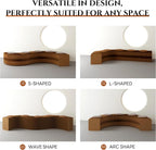 Portable Accordion Folding Hook Made of Cardboard - High-Strength Side Table & Footstool (max. 300kg), Space-Saving Additional seat for Living Room, Office (Write, 98.43 inx15.3inx14.95in)